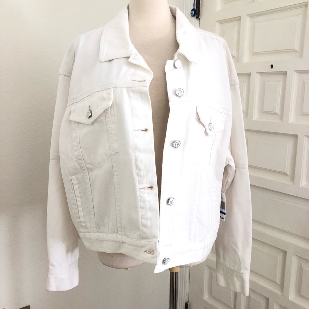 NWT Scotch & Soda 100% Cotton Off-White Denim Jacket XL - Picture 5 of 13